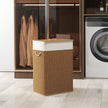 72 L brown bamboo laundry basket – image 10