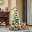 4ft pre-lit snow-flocked Christmas tree – image 2