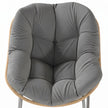 Outsunny Indoor Outdoor Rocking Chair, Oversized Rocking Egg Chair with Cushion for Living Room, Garden, Patio, Grey – view 10