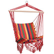 Outsunny Hammock Chair Swing Colourful Striped Tree Hanging Seat Porch Indoor Outdoor Fabric Garden Furniture – view 10