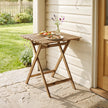 Folding acacia wood garden table – image 10