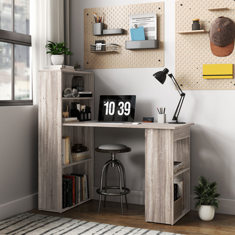 Computer desk with bookshelves – image 10