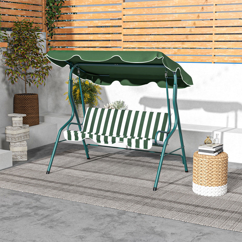Green striped swing seat – image 10