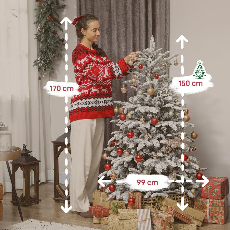 5ft snow-kissed flocked Christmas tree – image 3