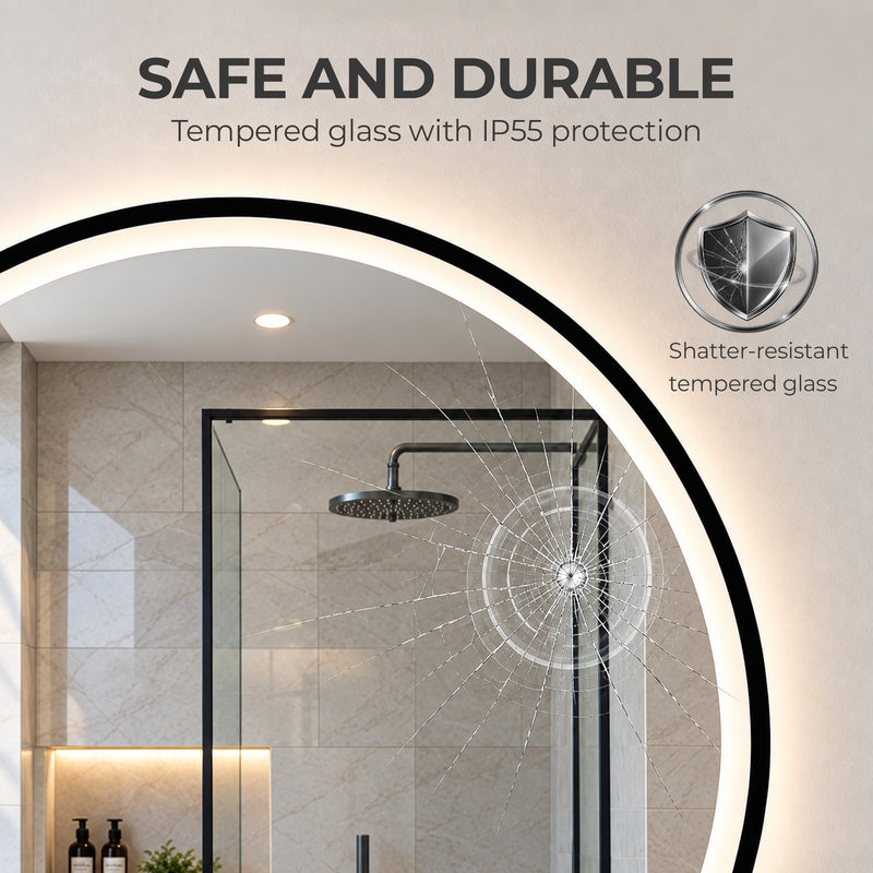 60cm round LED mirror – image 6