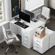 High gloss desk with 4 drawers – image 7