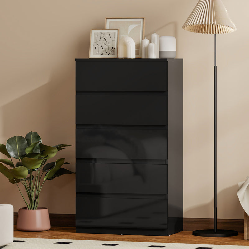 HOMCOM Chest of Drawers, 5-Drawer Storage Cabinets, Modern Dresser, Storage Drawer Unit for Bedroom – view 10