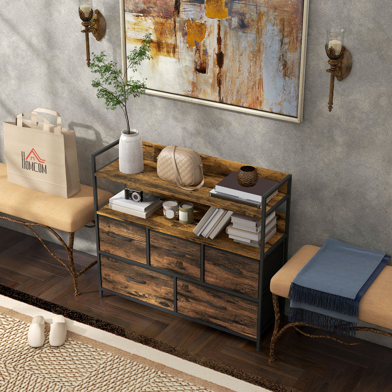 Rustic 5-drawer storage unit – image 10