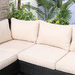 5-seater black rattan corner sofa – image 9