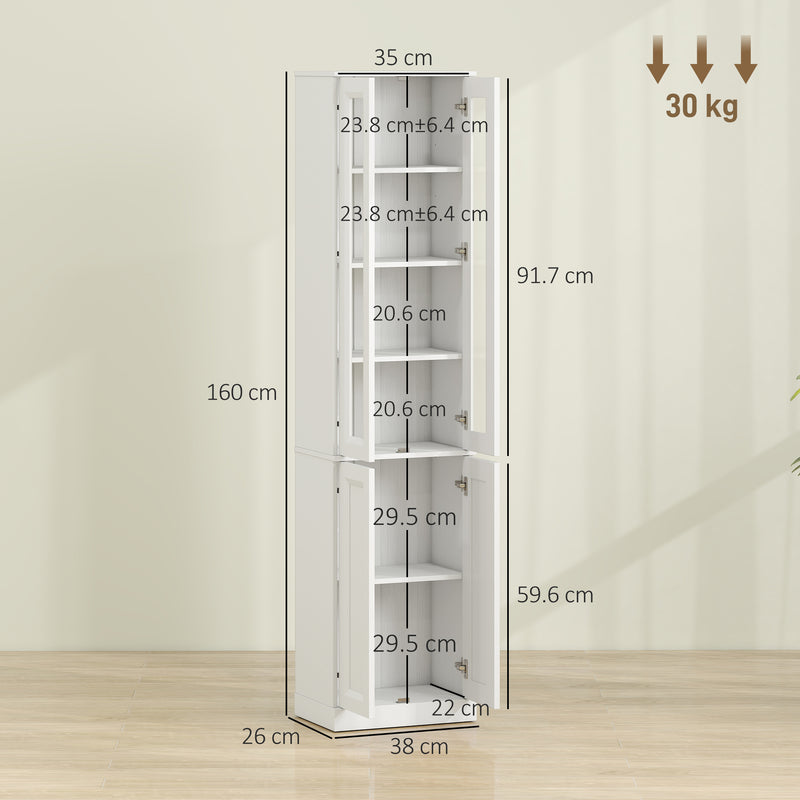 White tall bathroom cabinet – image 3