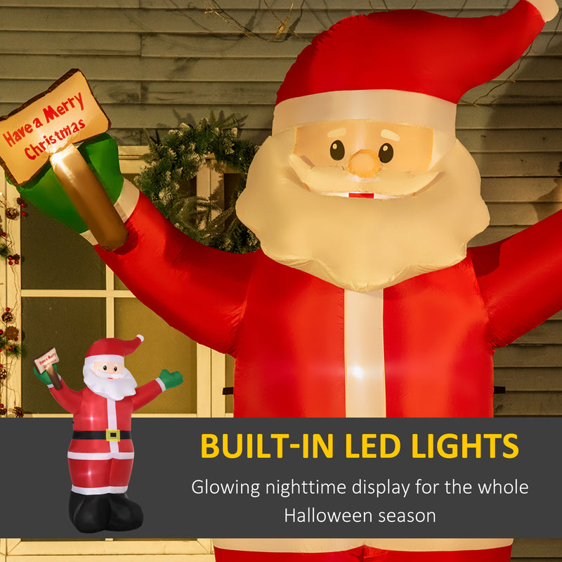 LED lighting on the 8ft inflatable Santa