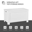White lift-top storage chest – image 7