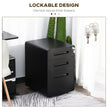 Lockable 3-drawer steel file cabinet – image 4