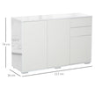 White push-open sideboard 117 cm – image 3