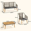 Cream rattan sofa set – image 3