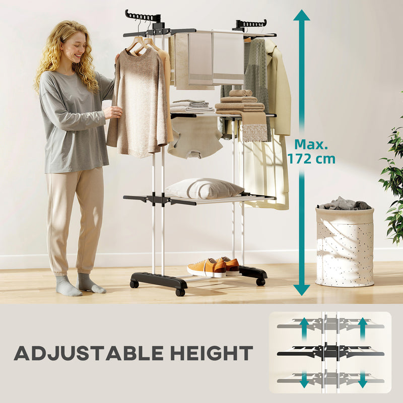 Folding clothes drying rack – image 4