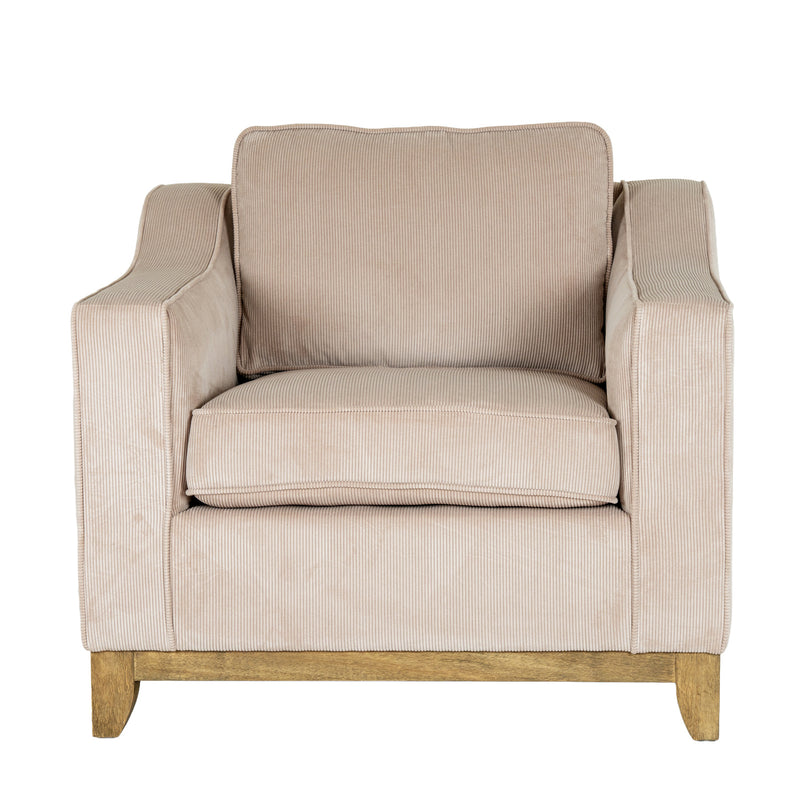 Fairmont cream armchair from the front