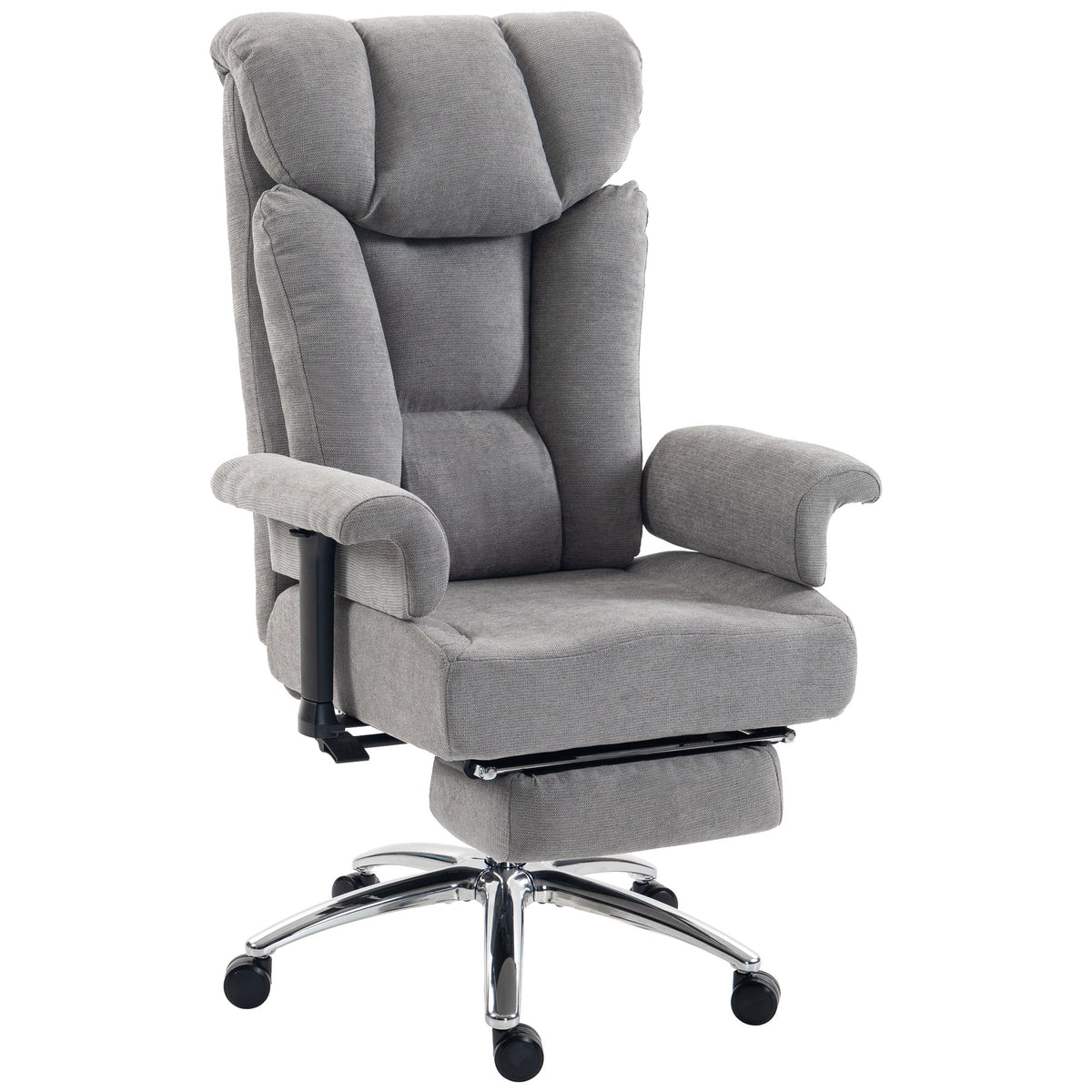 HOMCOM Big and Tall Office Chair, 250 kg Heavy Duty Executive Desk Chair with Adjustable Padded Armrests and High Back