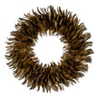 Fawn feather wreath on a white background