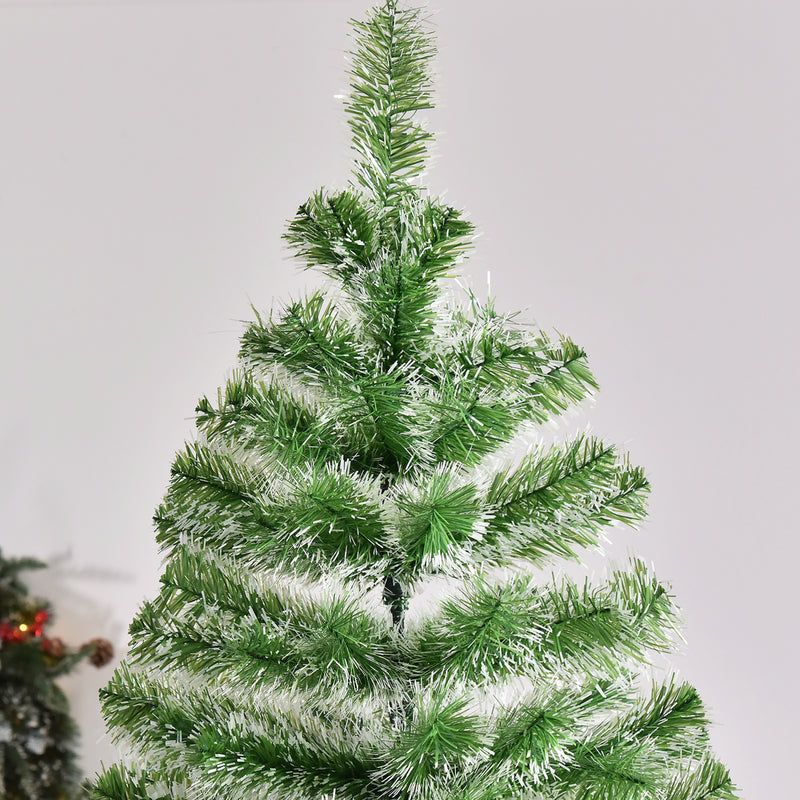 HOMCOM 7FT Indoor Christmas Tree Artificial Decoration Xmas Gift with Metal Stand Branch Tips – view 9