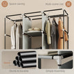 Light grey fabric wardrobe with drawers – image 6