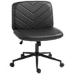 HOMCOM Home Office Desk Chair Height Adjustable Swivel Chair Cross Legged Wide Seat Swivel Wheels Black
