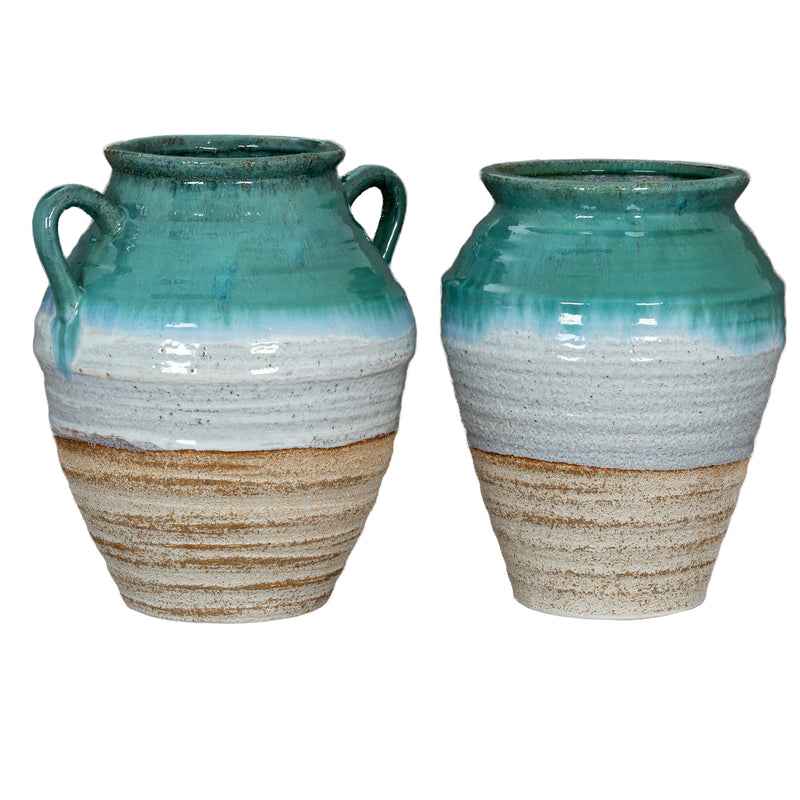 Fen amphora vase shown with the smaller Fen olpe vase, sold separately
