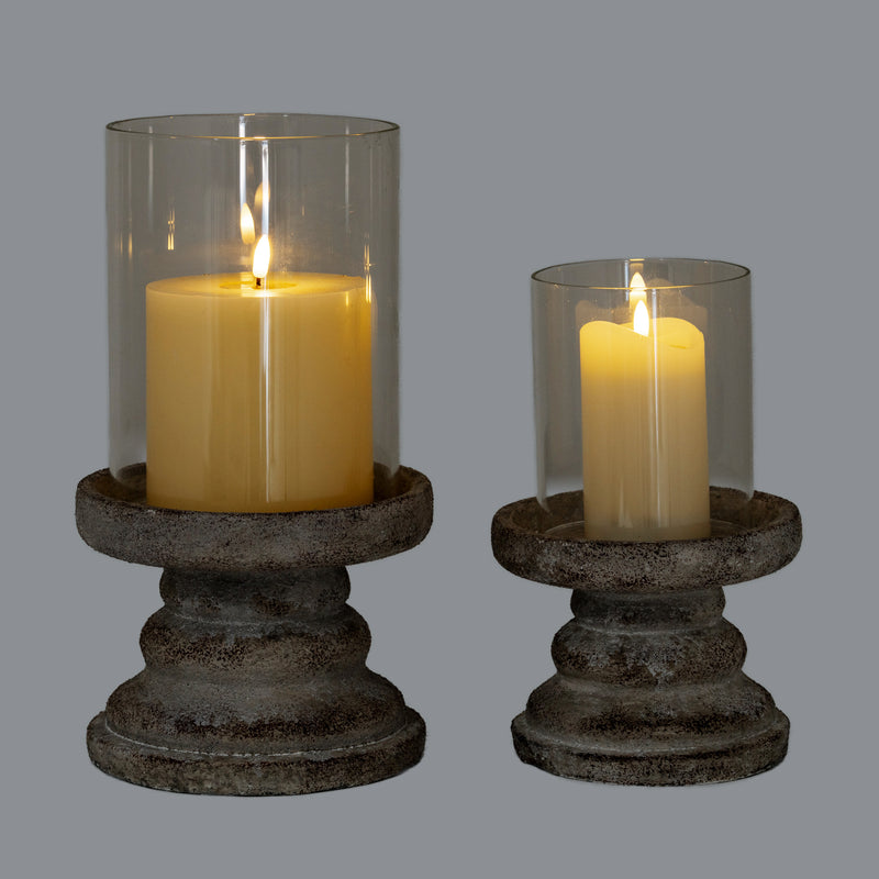 Ferro large lantern lit beside the medium size, sold separately