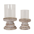 Ferro large hurricane lantern shown with the medium size, sold separately