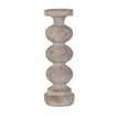 Ferro medium distressed grey ceramic candlestick