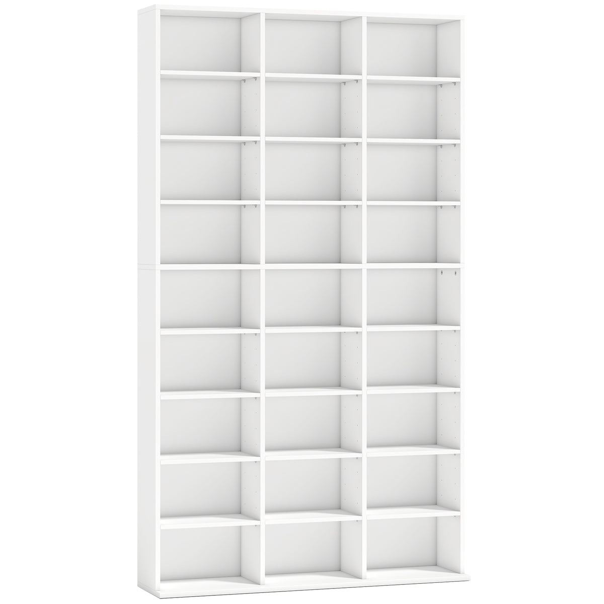 835-CD / 500-DVD Media Storage Unit with Adjustable Shelves – White