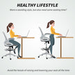 Vinsetto Drafting Chair with Flip-up Armrest, Mesh Office Stool with Foot Ring, 360 Degree Swivel Height Adjustable – view 5