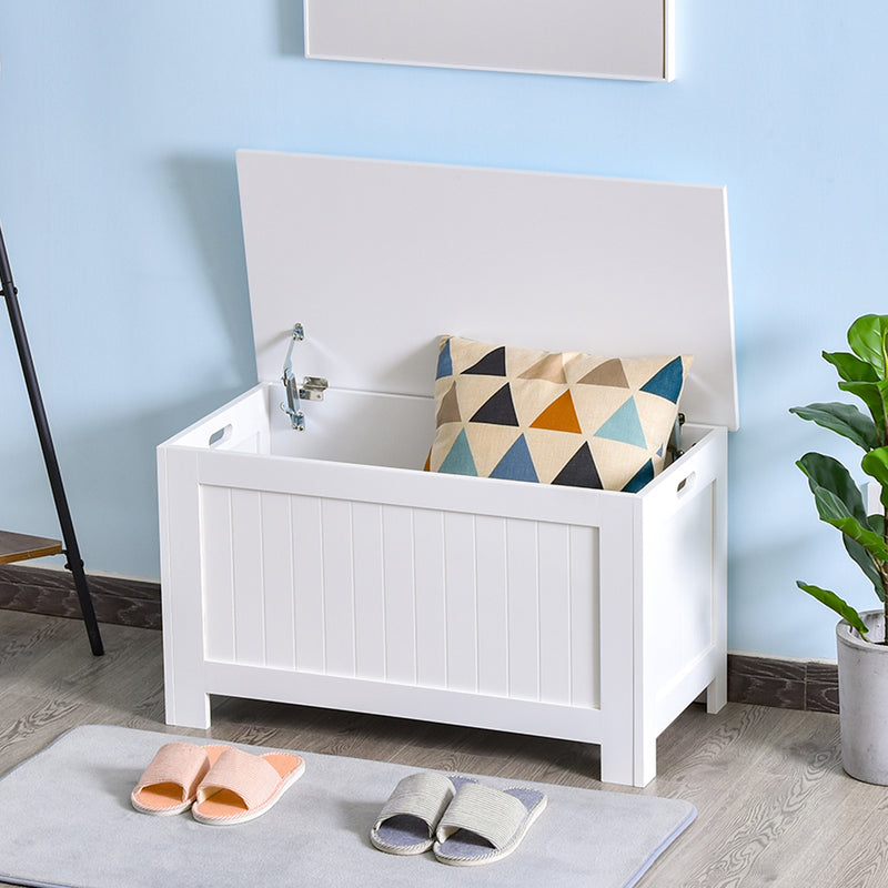 White lift-top storage chest – image 8
