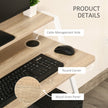 84 cm compact writing desk in white & oak – image 6