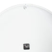 Back of the white clock showing the movement and hanging point