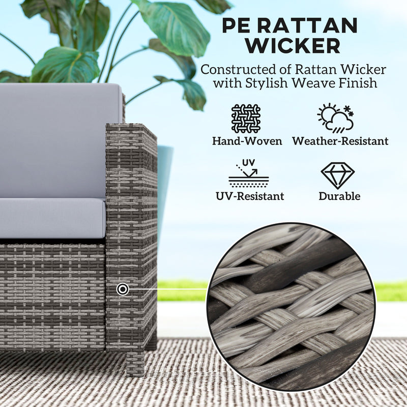 2-seater rattan garden sofa – image 5