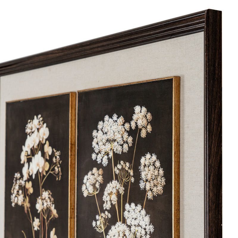 Four Botanicals Framed Wall Art in Classic Frame – 100 × 80cm, corner of the classic frame