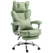 HOMCOM Executive Office Chair, PU Big and Tall Office Chair 180 kg with Wide Seat, Reclining, Lumbar Support, Light