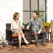 Rattan double chair with middle table – image 2