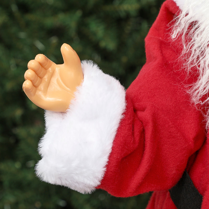 Close-up of Santa's clothing and accessories