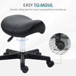 Black curved salon stool – image 5