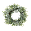 Frosted Pine Christmas Wreath with Pinecones – 55cm, frosted pine wreath with pinecones on a white background