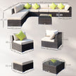 8-piece rattan corner sofa set – image 3