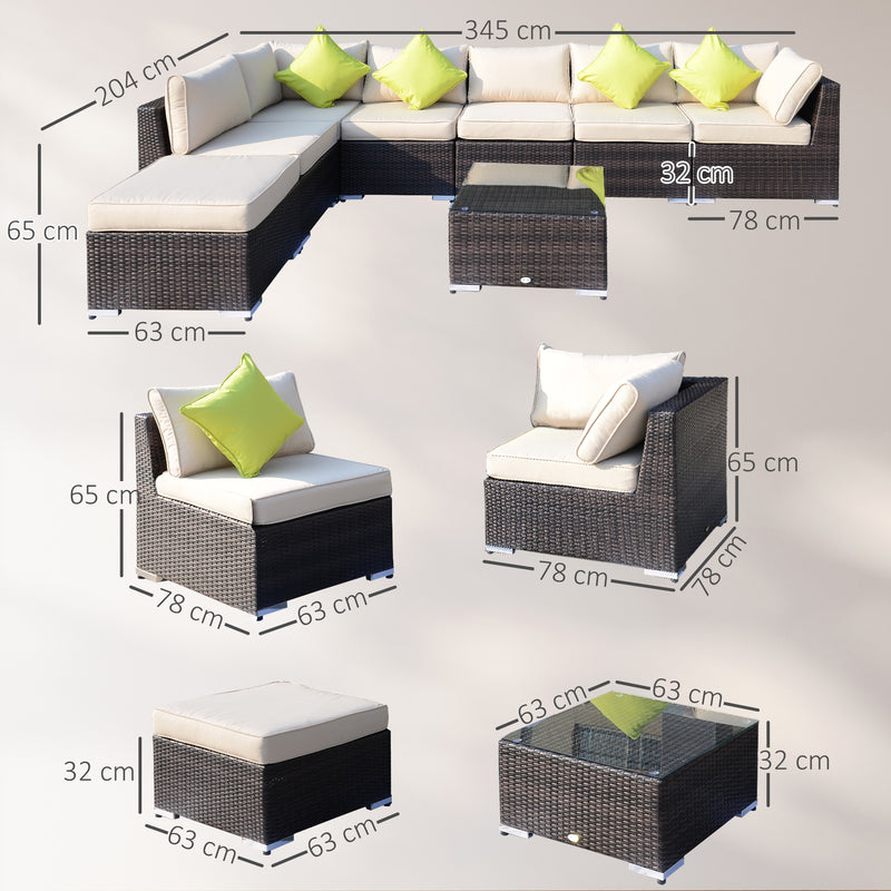 8-piece rattan corner sofa set – image 3
