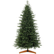 7ft full green artificial Christmas tree on a solid pine wood stand