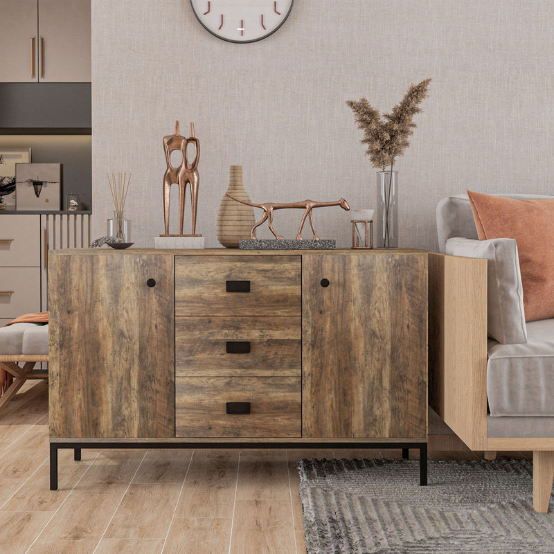 Mango wood-effect sideboard – image 2