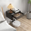 HOMCOM Floating Bedside Tables Set of 2, Wall Mounted Nightstand, High Gloss Black – view 9
