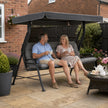 3-seater garden swing seat, light grey – image 2
