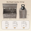 HOMCOM 100L Home Storage Box, with Safety Hinge - Grey Wood-Effect – view 3