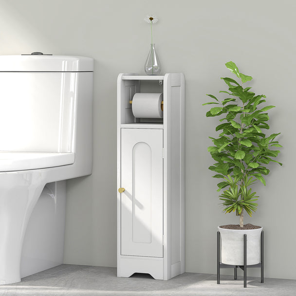 Small bathroom cabinet with roll holder – image 2